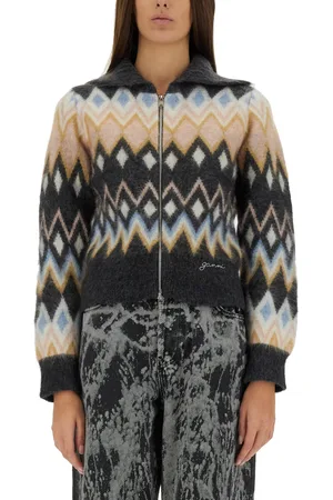 Ganni Maglia con zip