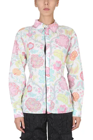 Marine Serre Camicia con stampa floreale