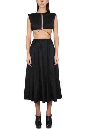Serafini Abito midi con dettagli cut out