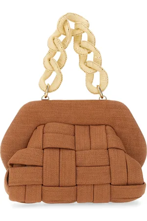 THEMOIRÈ Clutch "tia weaved straw"