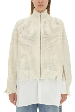 Maison Margiela Cardigan a coste con zip