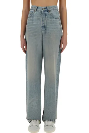Saint Laurent Jeans con vita a v lunghi e baggy