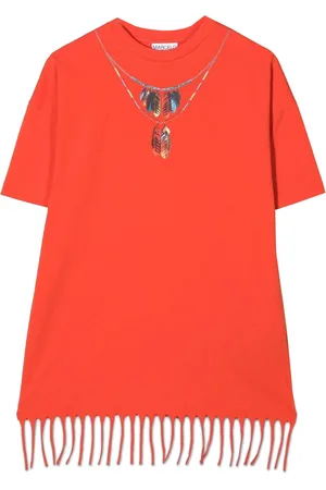MARCELO BURLON Feathers necklace fringe dres