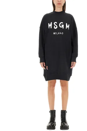 Msgm Abito con logo pennellato