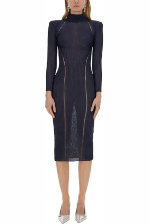 Self-Portrait Abito maxi in maglia lurex