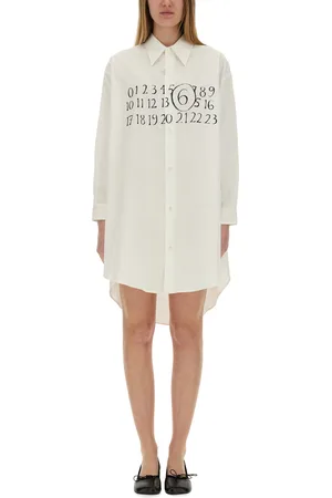 Maison Margiela Abito chemisier con stampa