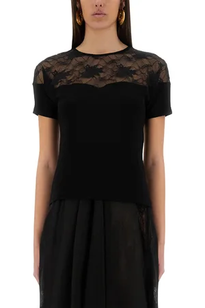 Nina Ricci Top con inserto in pizzo