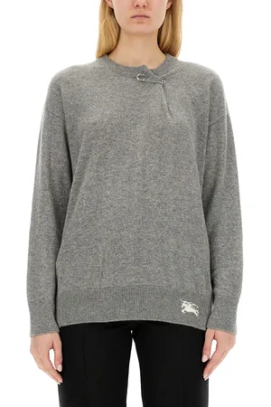 Burberry Maglia in cashmere con kilt pin