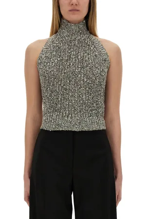 ALYSI Top in tricot con paillettes