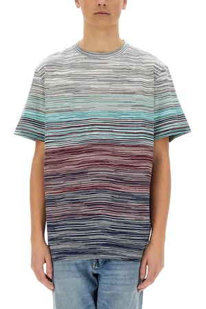 Missoni T-shirt in cotone fiammato degradè