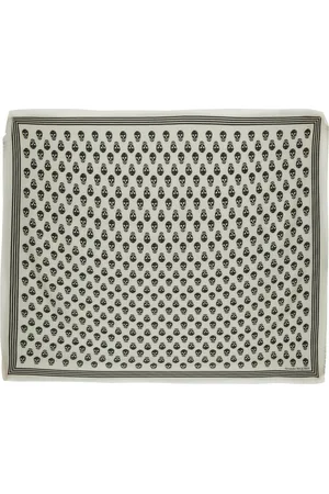 Alexander McQueen Foulard con stampa biker skull