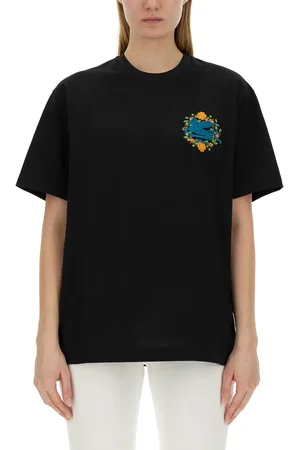 Etro T-shirt con ricamo pegaso