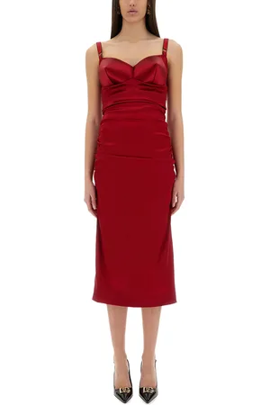 Dolce & Gabbana Abito longuette con coppe a cono