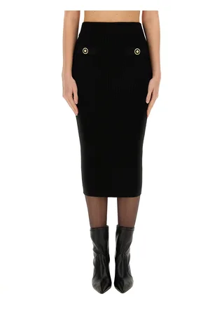 Balmain Gonna midi in maglia