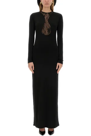 Nina Ricci Abito lungo con inserto in pizzo