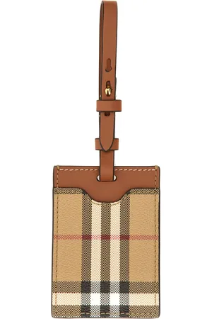 Burberry Targhetta "porte adresse" check