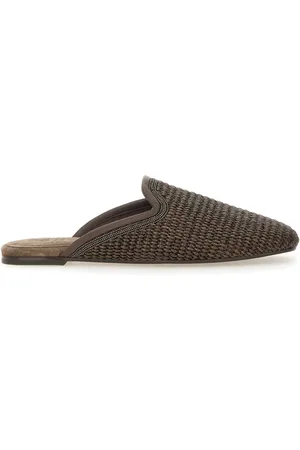 Brunello Cucinelli Slipper in rafia techno