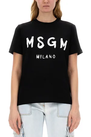 Msgm T-shirt con logo pennellato