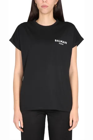 Balmain T-shirt con logo floccato