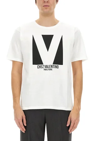VALENTINO T-shirt in cotone con stampa "chez "