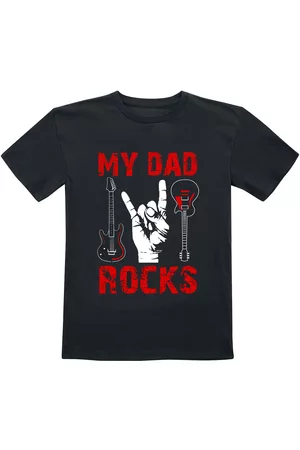 Family & Friends T-Shirt Magliette Divertenti di - My Dad Rocks - Kids - My Dad Rocks - 116 a 140 - Ragazzi & Ragazze