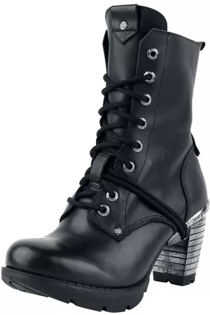 New Rock Stivali Gothic di - Trail Negro Tacon Acero - EU36 a EU43 - Donna