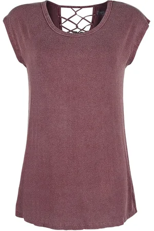 EMP T-Shirt di - T-Shirt with Decorative Bands at the Back - S a XXL - Donna