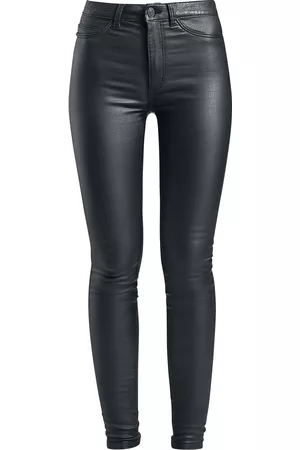 Noisy May Jeans di - Callie High Waist Skinny Coated Trousers - XS a XXL - Donna
