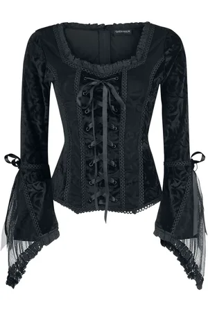 Gothicana Maglia Maniche Lunghe Gothic di - Rosemary - M a 3XL - Donna