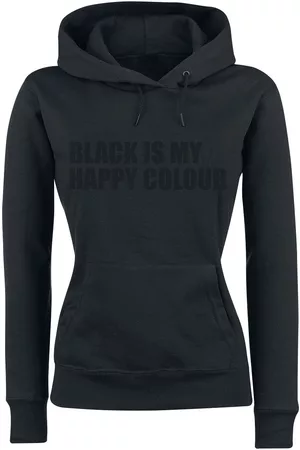 Sprüche Felpa con cappuccio Magliette Divertenti di - Black Is My Happy Colour - S a XL - Donna