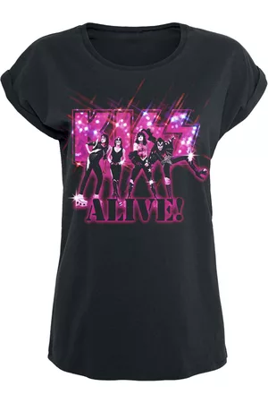 Kiss T-Shirt di - Alive Pink Glitter - M a XXL - Donna