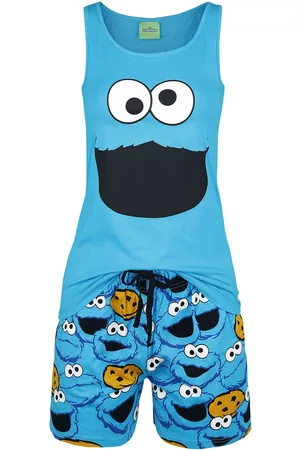 Sesamstraat Pigiama di - Cookie Monster - Face - S a 3XL - Donna