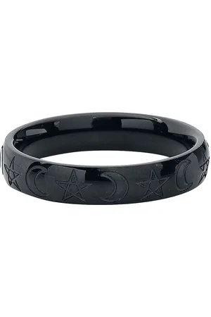 etNox Anello Gothic di - Moon and Pentagram - Unisex
