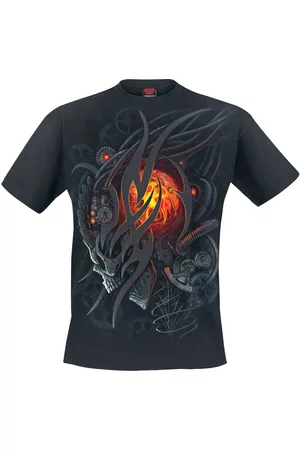 Spiral T-Shirt Gothic di - Steampunk Skull - S a 4XL - Uomo