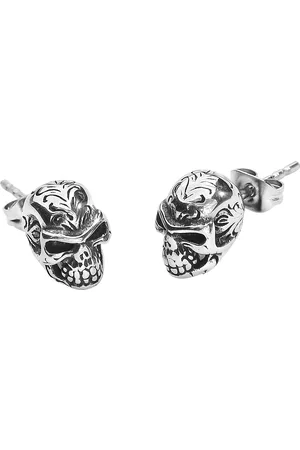 etNox Set di orecchini Gothic di - Tattoo Skull - Unisex