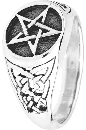 etNox hard and heavy Anello Gothic di - Pentagram - Unisex