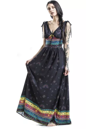 Voodoo Vixen Abito lungo Rockabilly di - Megan Fiesta Maxi Dress - M a XXL - Donna