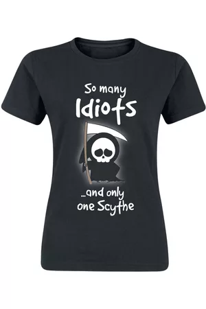 Sprüche T-Shirt Magliette Divertenti di - So Many Idiots And Only One Scythe - S a 3XL - Donna