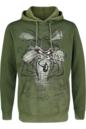LOONEY TUNES Felpa con cappuccio di - Wile E. Coyote - Genius - S a XXL - Uomo