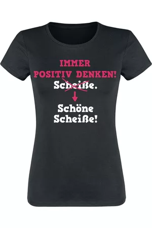 Sprüche T-Shirt Magliette Divertenti di - Immer positiv denken! - S a 3XL - Donna