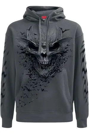 Spiral Felpa con cappuccio Gothic di - Bat Skull - XL - Uomo