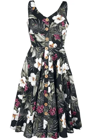 Hell Bunny Abito media lunghezza Rockabilly di - Tahiti 50