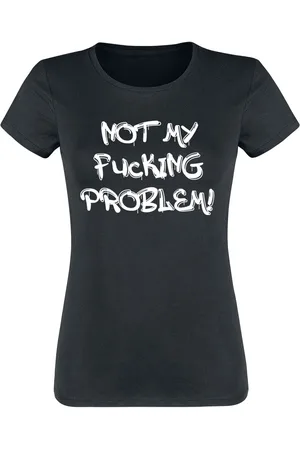 Sprüche T-Shirt Magliette Divertenti di - Not My Fucking Problem! - L a XL - Donna