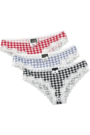 Pussy Deluxe Set mutande di - Plaid Panties Set of 3 - XS a XXL - Donna