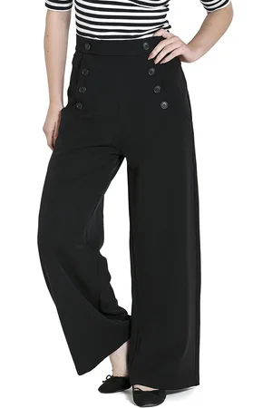 Hell Bunny Pantaloni Rockabilly di - Carlie Swing Trousers - XS a 4XL - Donna