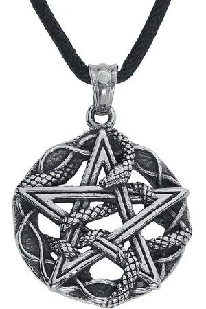 etNox hard and heavy Collana Gothic di - Snake Pentagram - Unisex