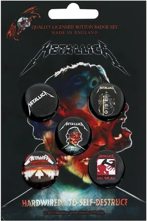 Metallica Badge di - Mix - Unisex