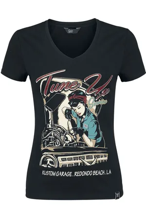 Queen Kerosin T-Shirt Rockabilly di - Tune Up - S a XXL - Donna