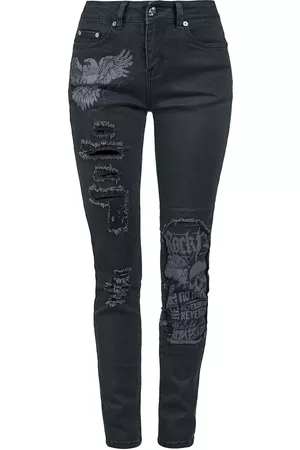 Rock Rebel Jeans di - Skarlett - Jeans with Prints and Rips - W26L32 a W31L34 - Donna