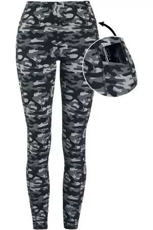 Rock Rebel Leggings di - Grey Camo Leggings with Side Pockets - XS a 5XL - Donna